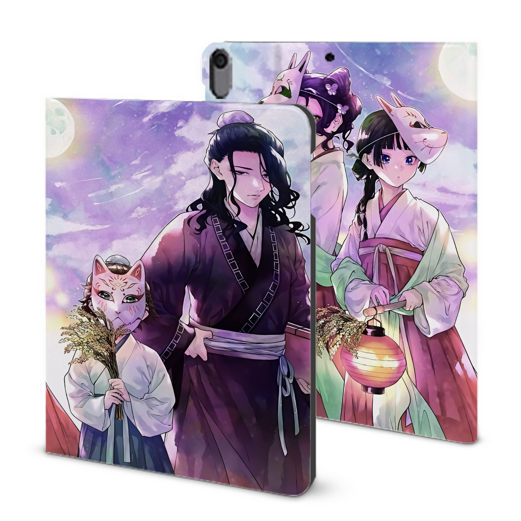 （画像用） 薬屋のひとりごと The Apothecary Diaries IPad ケース ブック型 PUレザー TPU 耐衝撃 軽量 薄型 ペン収納なし 全面保護 IPad 各モデル対応